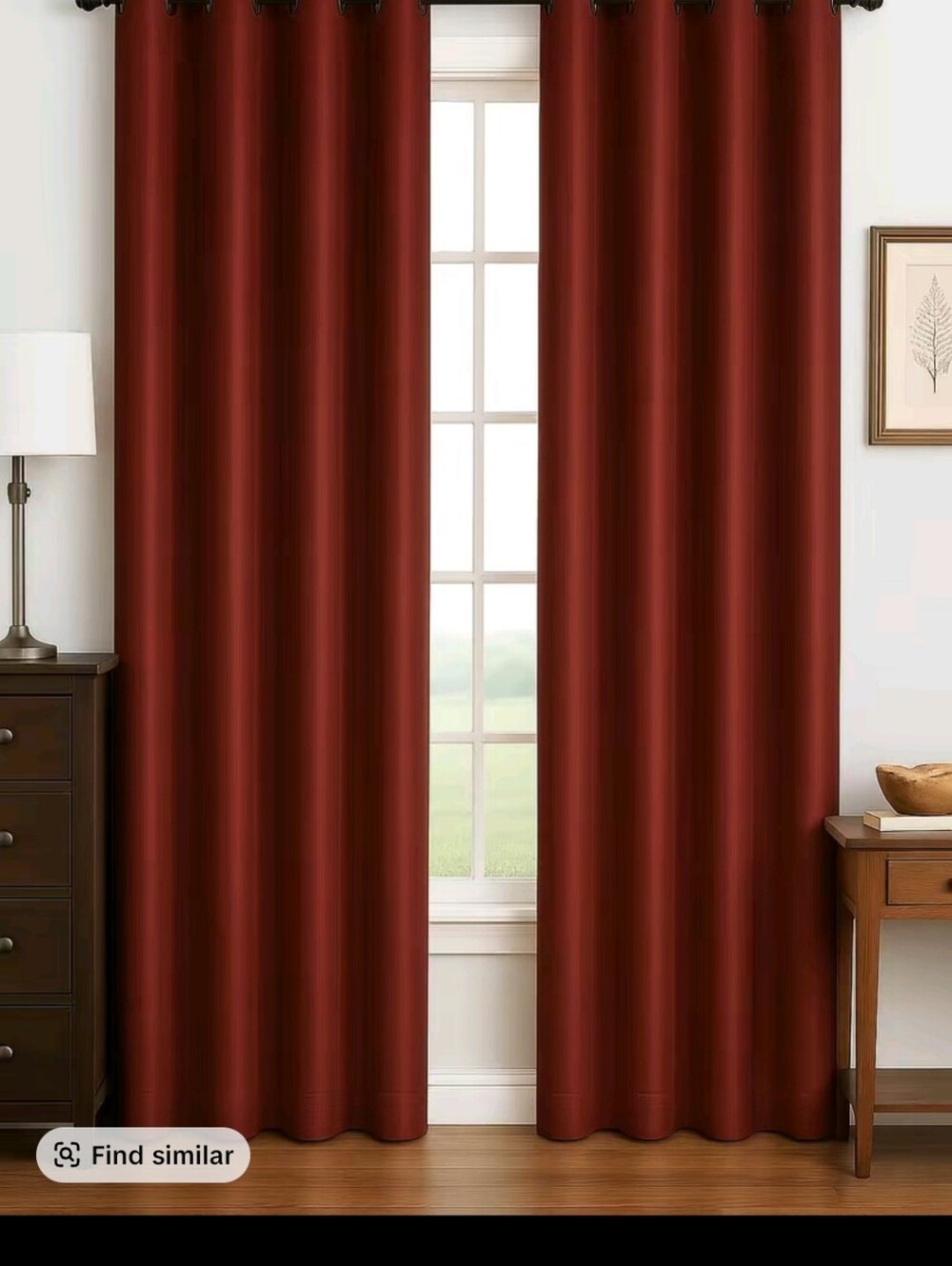 & Other Stories Deep Red Grommet Window Curtains